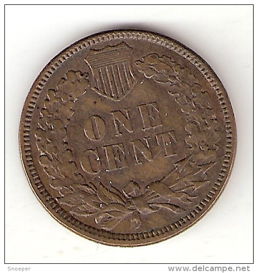 *usa 1 Cent 1890    Km 90a   Vf - 1859-1909: Indian Head