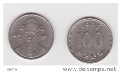 COREA DEL SUD  100 WON  1992 - Korea (Süd-)