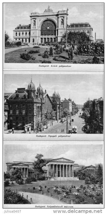 BUDAPEST (Hongrie) Ensemble De 3 Cartes Postales Vues Diverses - Hungary