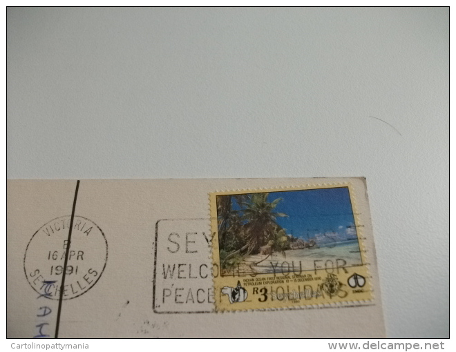 STORIA POSTALE FRANCOBOLLO COMMEMORATIVO Seychelles Anse Lazio Praslin Panorama - Seychellen