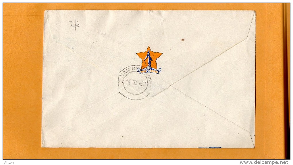 South Africa 1952 FDC Mailed Registered - FDC