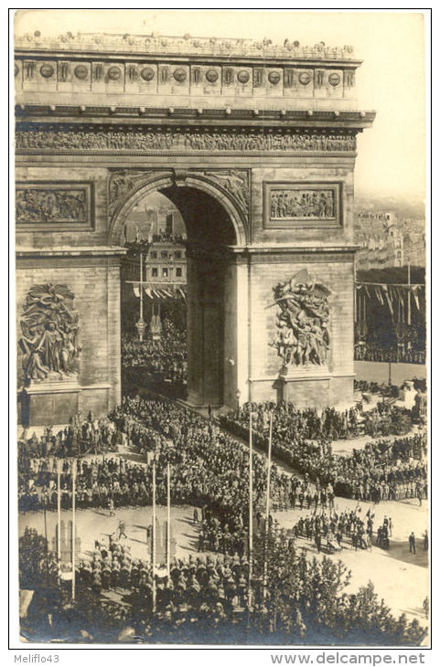 75/Carte Photo - Paris - Defilé De La Victoire - Arc De Triomphe