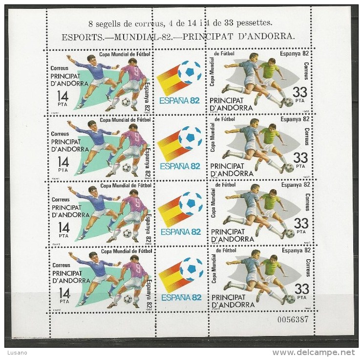 Andorre - B-F De La Coupe Du Monde De Football - Espagne 1982 - Blocs-feuillets