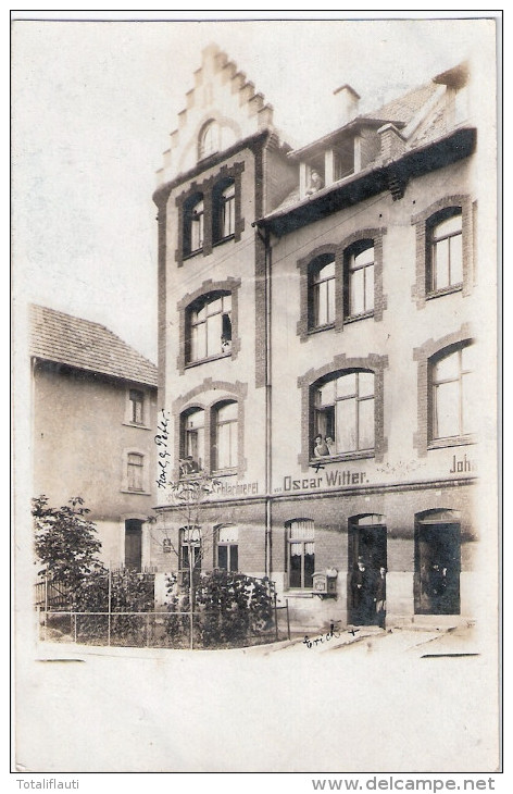 COBURG Einzelhaus Gastwirtschaft + Schlächterei Oscar Witter 29.11.1910 Gelaufen - Coburg