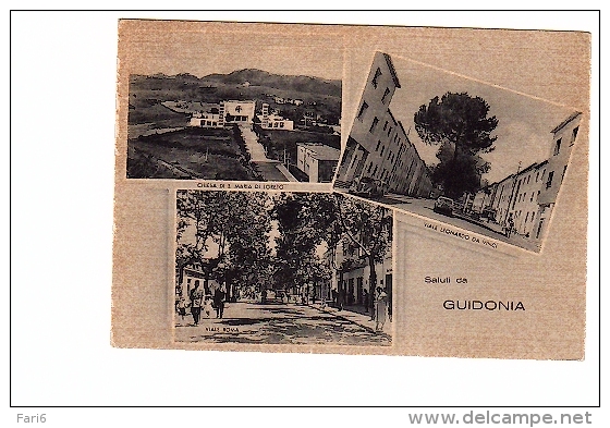 VR167 CARTOLINA ROMA SALUTI DA GUIDONIA VEDUTE VEDUTINE - Guidonia Montecelio