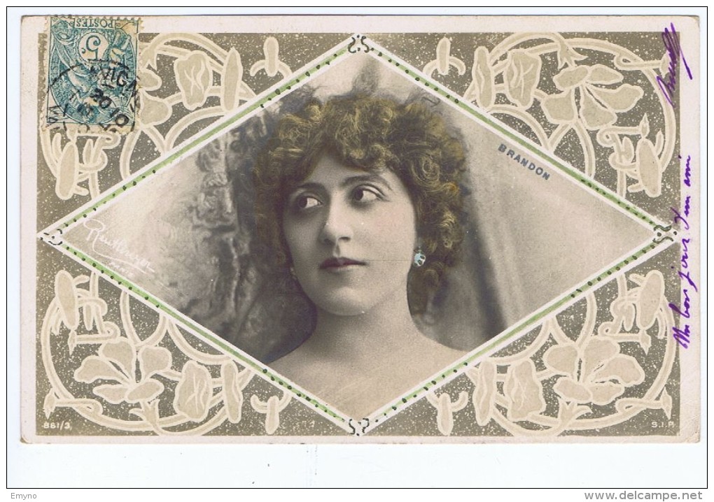 Brandon ,  Artiste 1900 ,  Photo Reutlinger , Cadres Art Nouveau ,  Sip 861/3 - Entertainers