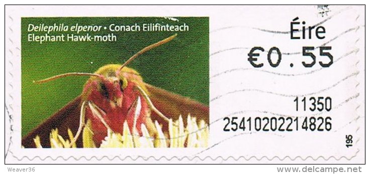 Ireland 2011 Post And Go Animals 55c Elephant Hawk Moth Good/fine Used Code 11350 - Gebraucht