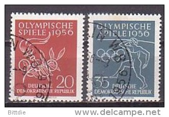 Olympia'56 , DDR  539/40 , O ,  (G 1870) - Sommer 1956: Melbourne