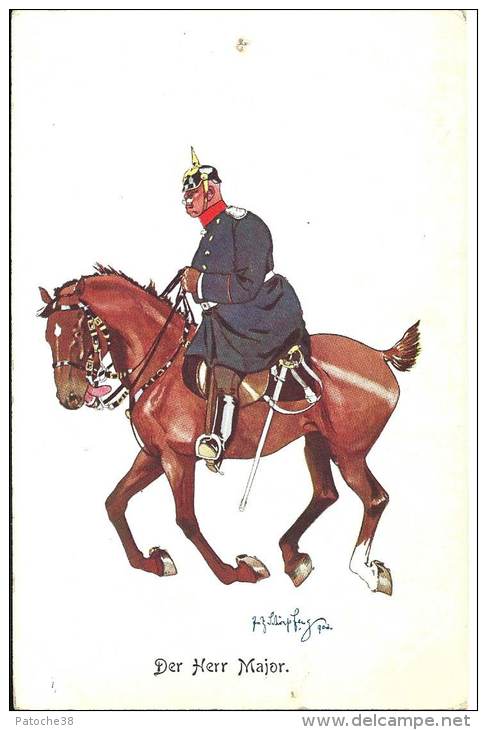 Illustrateur - Fritz Schoenpflug - Humoristique - Caricature Officier Bavarois - Der Herr Major - Schoenpflug, Fritz