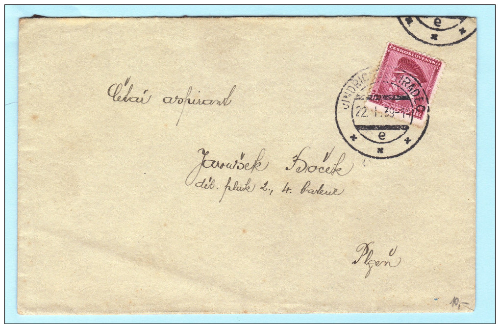 TSCHECHOSLOWAKEI CSSR  Brief Cover Lettre - 1939       (023884) - Briefe U. Dokumente