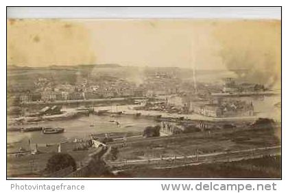 France, Fecamp, Panorama Vintage Albumen Print, France Tirage Albuminé  13x1 - Old (before 1900)