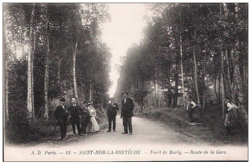 SAINT-NOM-LA-BRETÈCHE - Forêt De Marly - Route De La Gare (joliment Animé) - St. Nom La Breteche