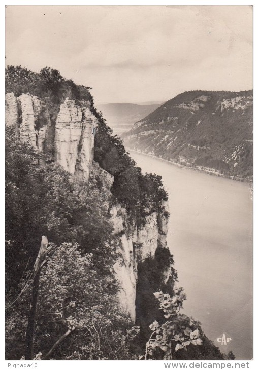 Cp , 01 , NANTUA , Le Grand Rocher Et Le Lac - Nantua