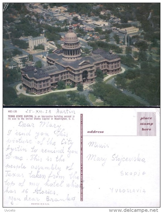 USA, Texas, Austin, Skopje, Texas State Capitol, 1958 01060 - Austin