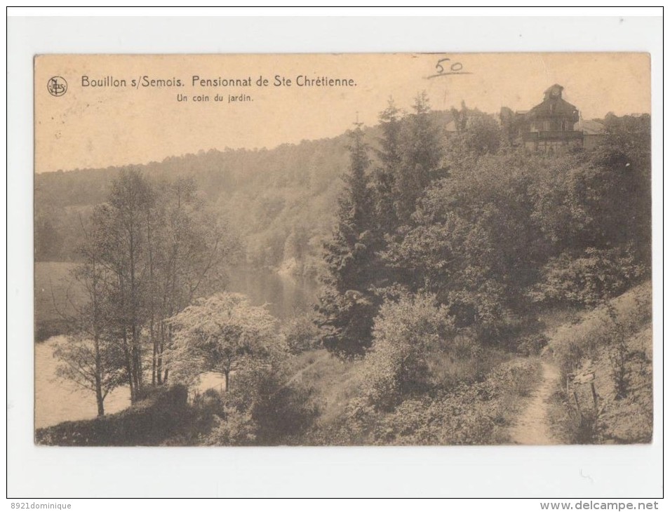 Bouillon Sur Semois - Pensionnat De Ste Chretienne - Un Coin De Jardin - Circulé 1930 - Bouillon