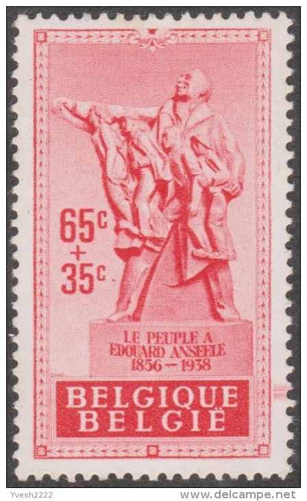 Belgique 1948 COB 781. Curiosité : Tache Dans La Marge Droite. Anseele 65 C, Neuf - Andere & Zonder Classificatie