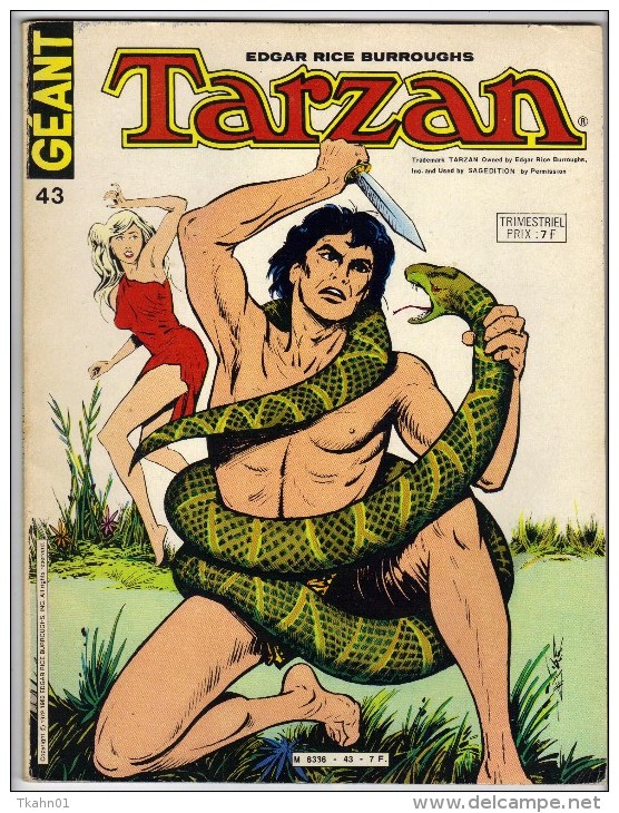 TARZAN GEANT N° 43 " SAGEDITION " DE 1979 - Sagédition