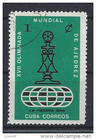 Cuba  1966   Chess Olympiad  (o)  1c - Used Stamps
