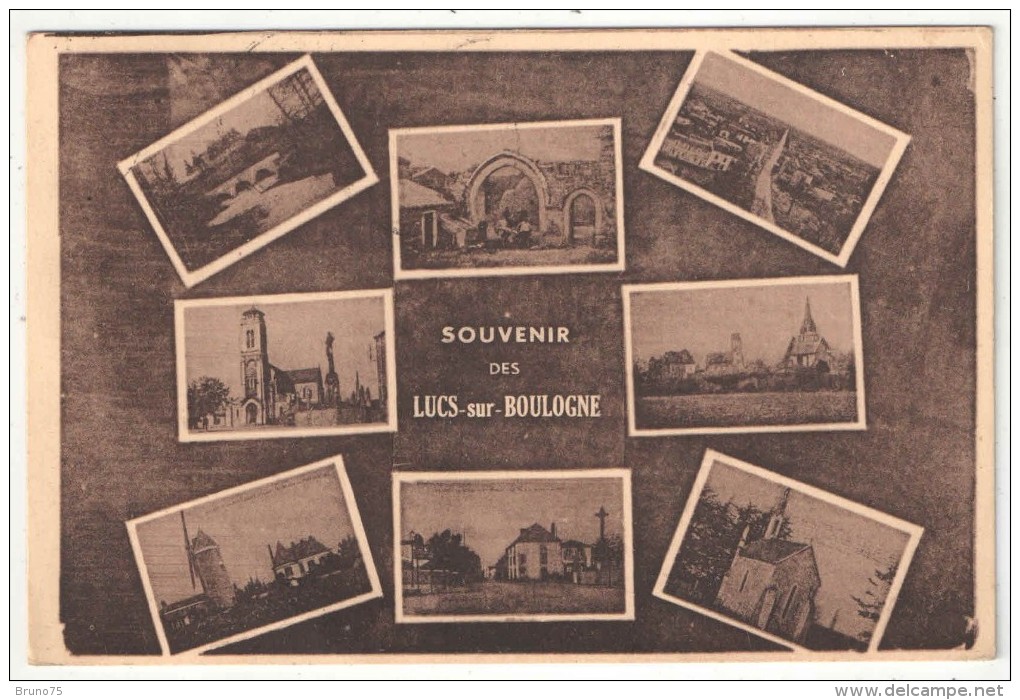 85 - LES LUCS-SUR-BOULOGNE - Souvenir Des Lucs-sur-Boulogne - 8 Vues - 1951 - Les Lucs Sur Boulogne