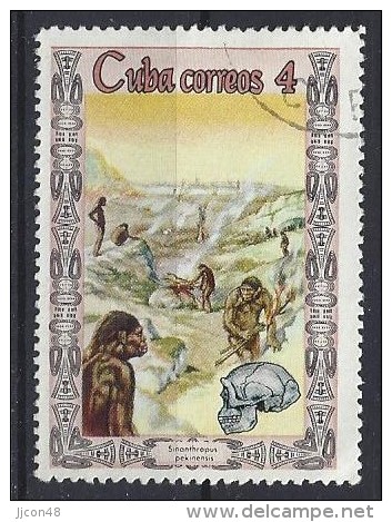 Cuba  1967   Prehistoric Man  (o)  4c - Oblitérés