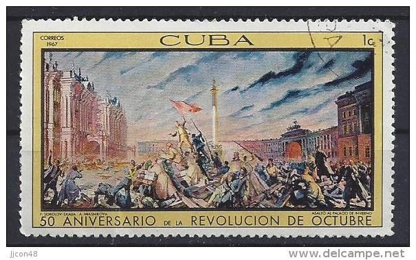 Cuba  1967   50th Ann. Of October Revolution  (o)  1c - Oblitérés