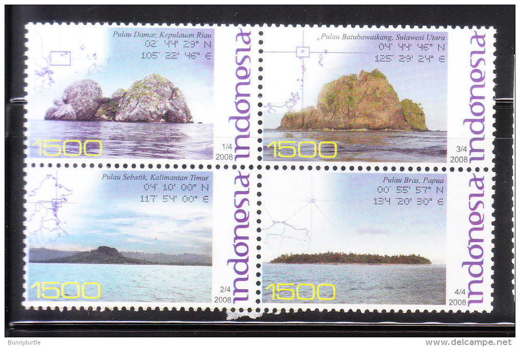 Indonesia 2008 Islands Blk Of 4 MNH - Indonésie