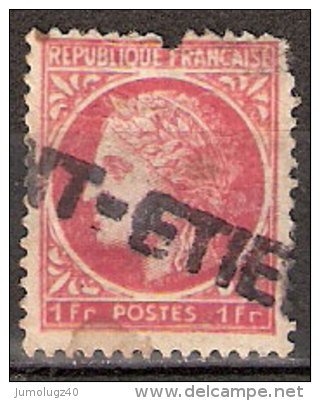 Timbre France Y&T N° 676 (8) Obl.  Type Cérès De Mazelin.  1 F. Rose-rouge. Cote 0,15 € - 1945-47 Cérès De Mazelin