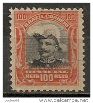 Timbres - Amérique - Brésil - 1913 - Service - Official - 100 Reis - - Officials