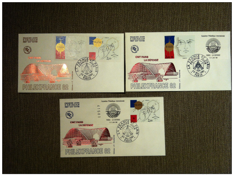 N°2141 & 2142  De 1981 - Lot De 3  FDC     PHILEXFRANCE - 1980-1989