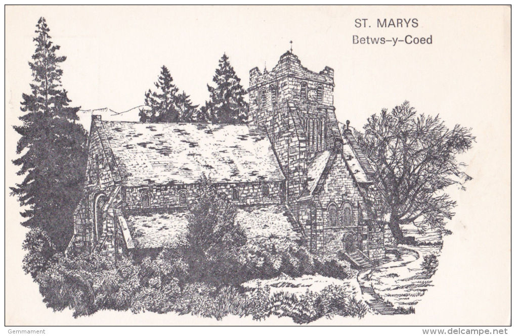 BETWS-Y-COED - ST MARYS CHURCH - Caernarvonshire