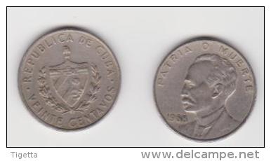 CUBA  20 CENTAVOS    ANNO 1968 - Cuba