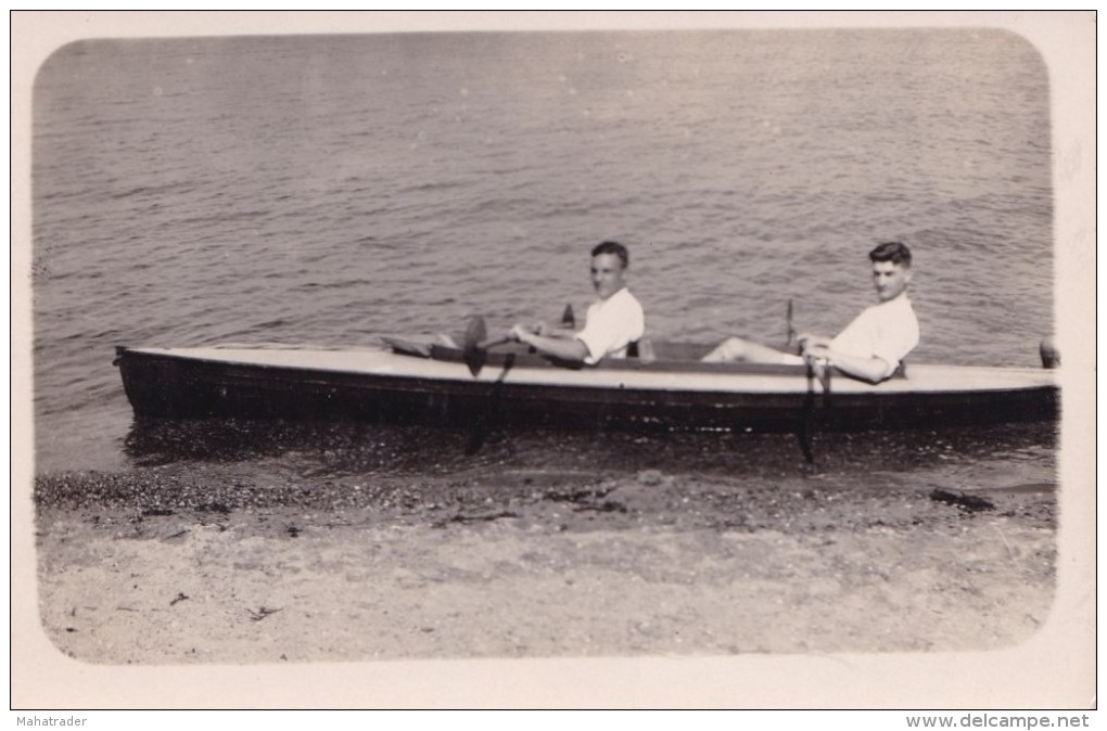 Very Old Photo Postcard - Two Men Rowing - Rowing