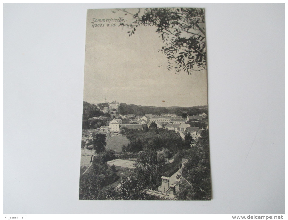 AK 1920 Österreich. Sommerfrische. Raabs A./d. Thaya. N.Oe. Panorama. Verlag Vereinigung Der Kaufleute Von Raabs - Raabs An Der Thaya