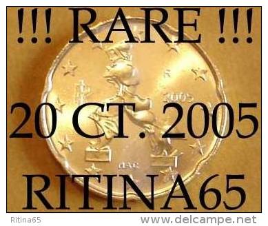 RARA !!! N. 1 COIN/MONETA DA 20 CT. ITALIA 2005 UNC/FDC !!! RARA - Italia