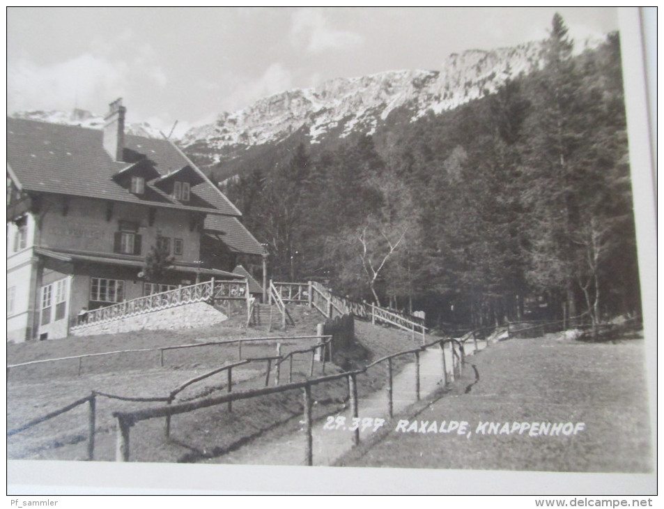 AK 1932 Österreich- Raxalpe, Knappenhof. Alpenhotel U. Pension. Knappenhof. Post Edlach. Echtfoto - Raxgebiet