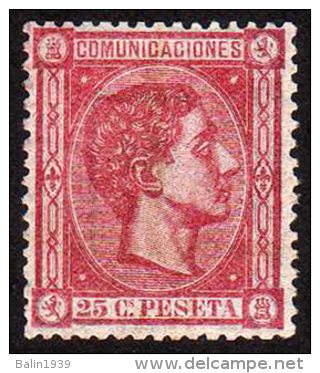 1875 - España - Edif 166* - MLH - Centrado Perfecto - Color Intenso - Gran Lujo - Nuevos