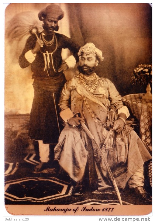 VINTAGE PICTURE POST CARD PRINTED IN LONDON - INDIAN PRINCELY STATE - MAHARAJA OF INDORE STATE - India