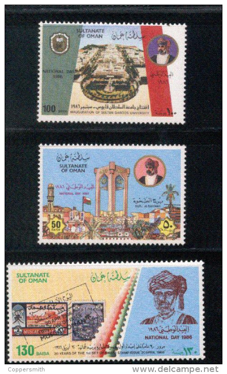 (094) Oman (sultanate)  National Day / 1986  ** / Mnh  Michel 300-02 - Oman