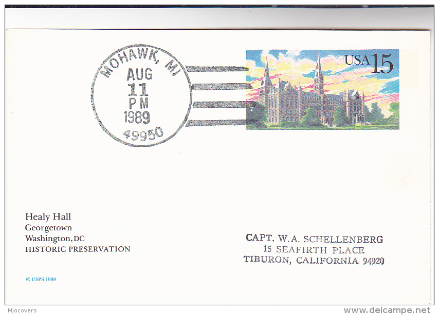 1989 USA Postal Stationery Card Pmk  ´MOHAWK MI´ United States Native American Indians Indian - Indios Americanas