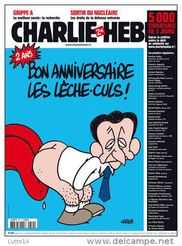 CHARLIE HEBDO N° 881 Du 06/05/2009 - 2 Ans: Bon Anniversaire Les Lèche Culs / Sortir Du Nucléaire / Délit De Solidarité - Humour
