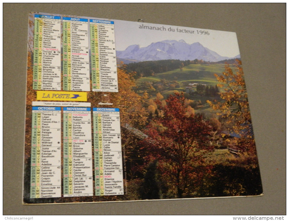 Calendrier 1996 - OBERTHUR - Cottage Anglais - Combloux - Photo PICTOR - Grand Format : 1991-00