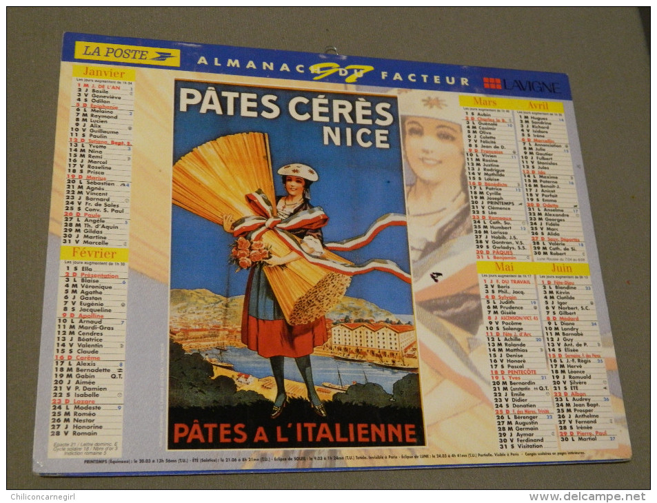 Calendrier 1997 - LAVIGNE - Affiche Ancienne - Cirage Jacquot & Cie - Pierrot - Léonard De Selva - TAPABOR - Groot Formaat: 1991-00