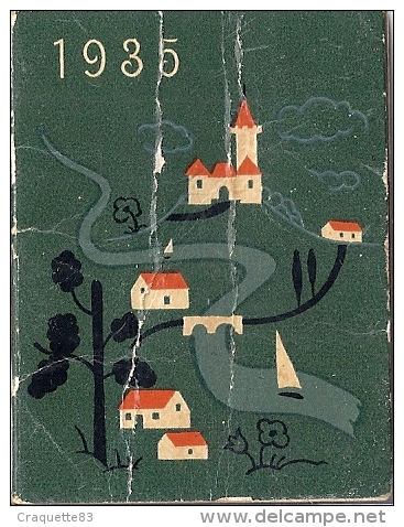 CALENDRIER 1935  AU PRINTEMPS  PARIS       5,5 X 4,5 Cm - Petit Format : 1921-40