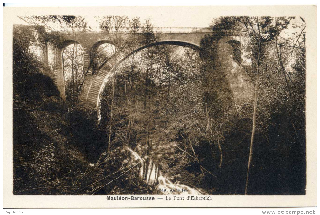 (CPA 65) Mauléon-barousse – Le Pont D'Esbareich - Mauleon Barousse