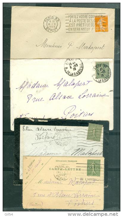 Lot De 7 Lac Avec Oblitérations De  Paris   -  Malb32 - 1877-1920: Période Semi Moderne