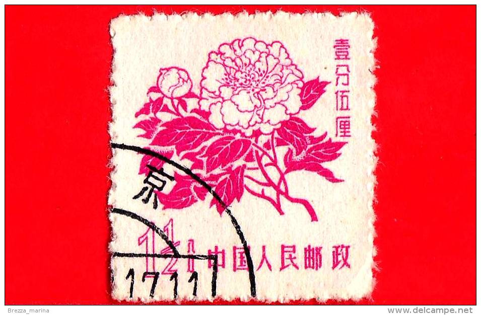 CINA - Usato - 1958 - Fiori - Flowers - Peonia - Peony - 1.5 - Usati