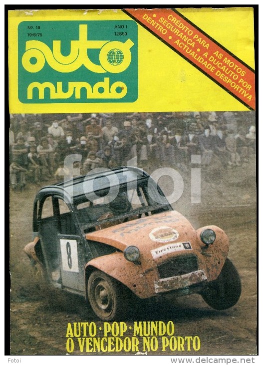 1975 REVISTA AUTO MUNDO ARTICLE AND COVER CITROEN 2CV POP CROSS MAGAZINE - Transportation