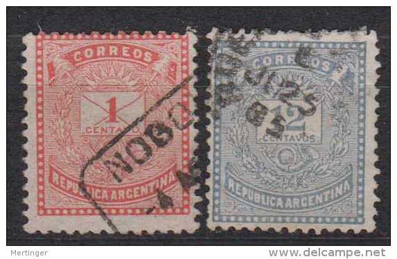 Argentina Mi# 40-41 C Used 1882 Perf. 12 - Usados