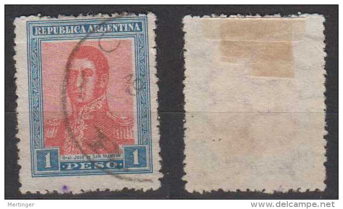 Argentina Mi# 198 Used 1 Peso 1916 - Oblitérés