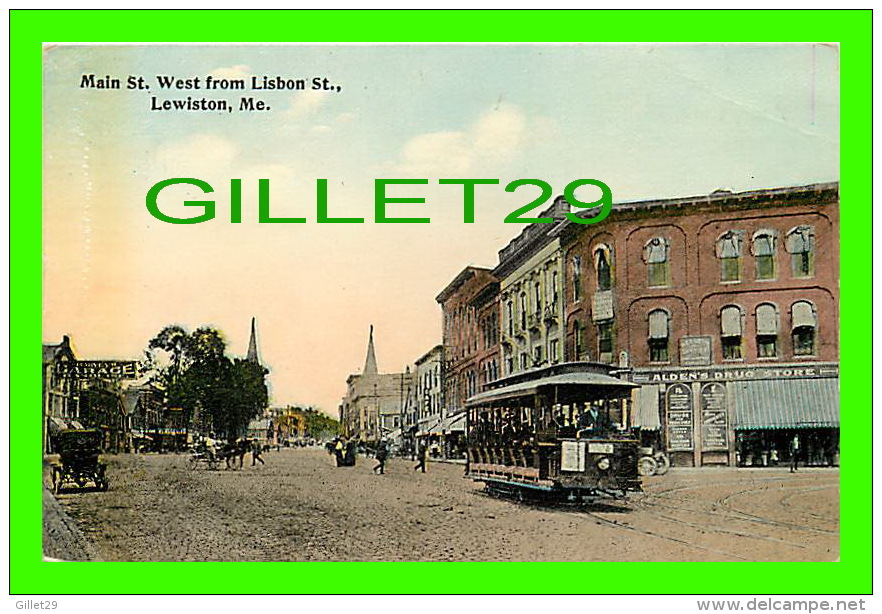 LEWISTON, ME - MAIN STREET WEST FROM LISBON STREET - ANIMATED - - Lewiston
